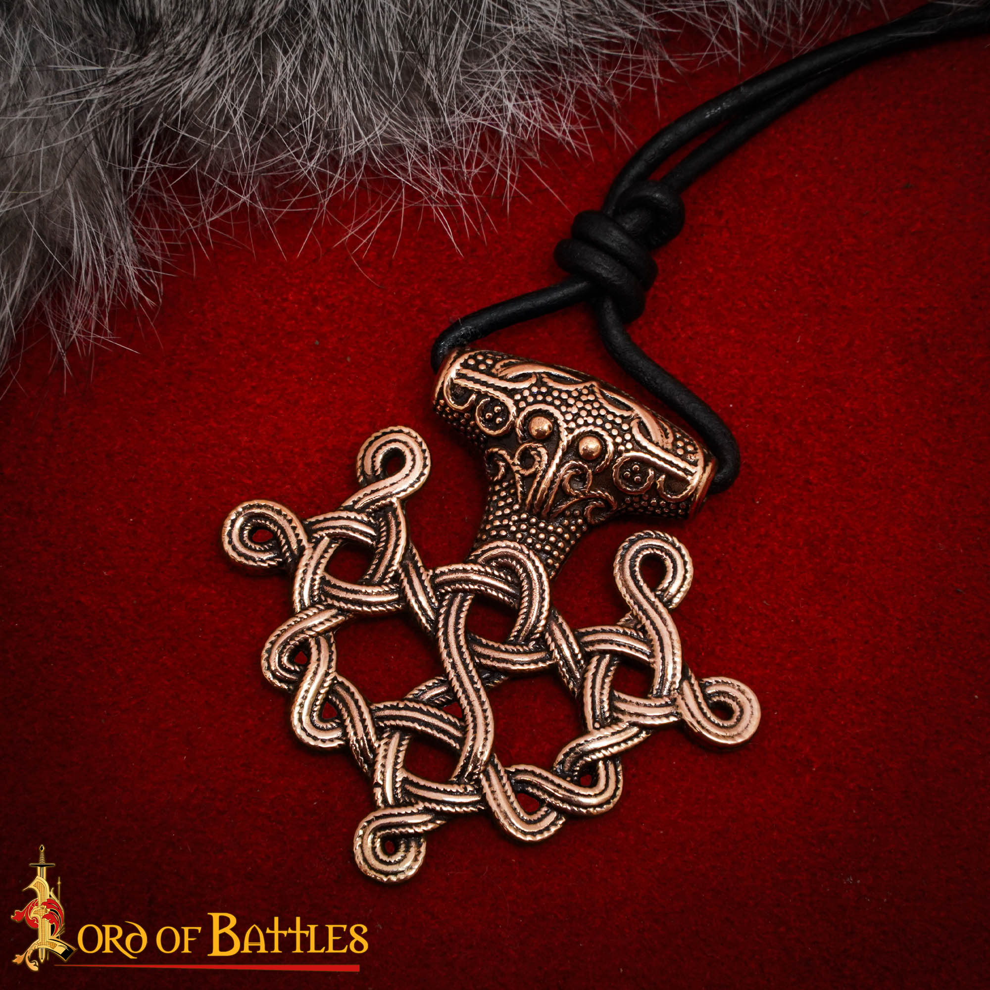 Colgante Cruz Vikinga Hiddensee Bronce Macizo con Cordón de Cuero | Diseño Nórdico del Siglo Ix - Imagen 1