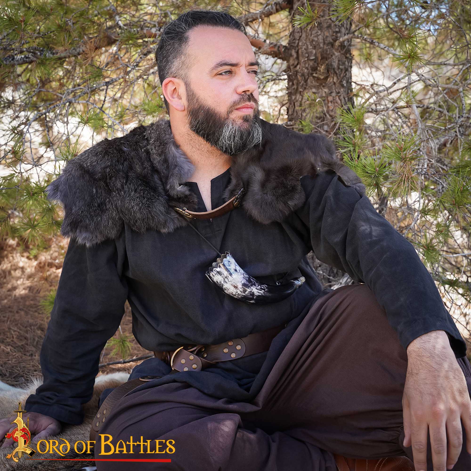 Cuerno Soplador Vikingo Hecho a Mano - Cuerno de Buey Pulido para Caza y Señales con Cuerda de Transporte - Imagen 5