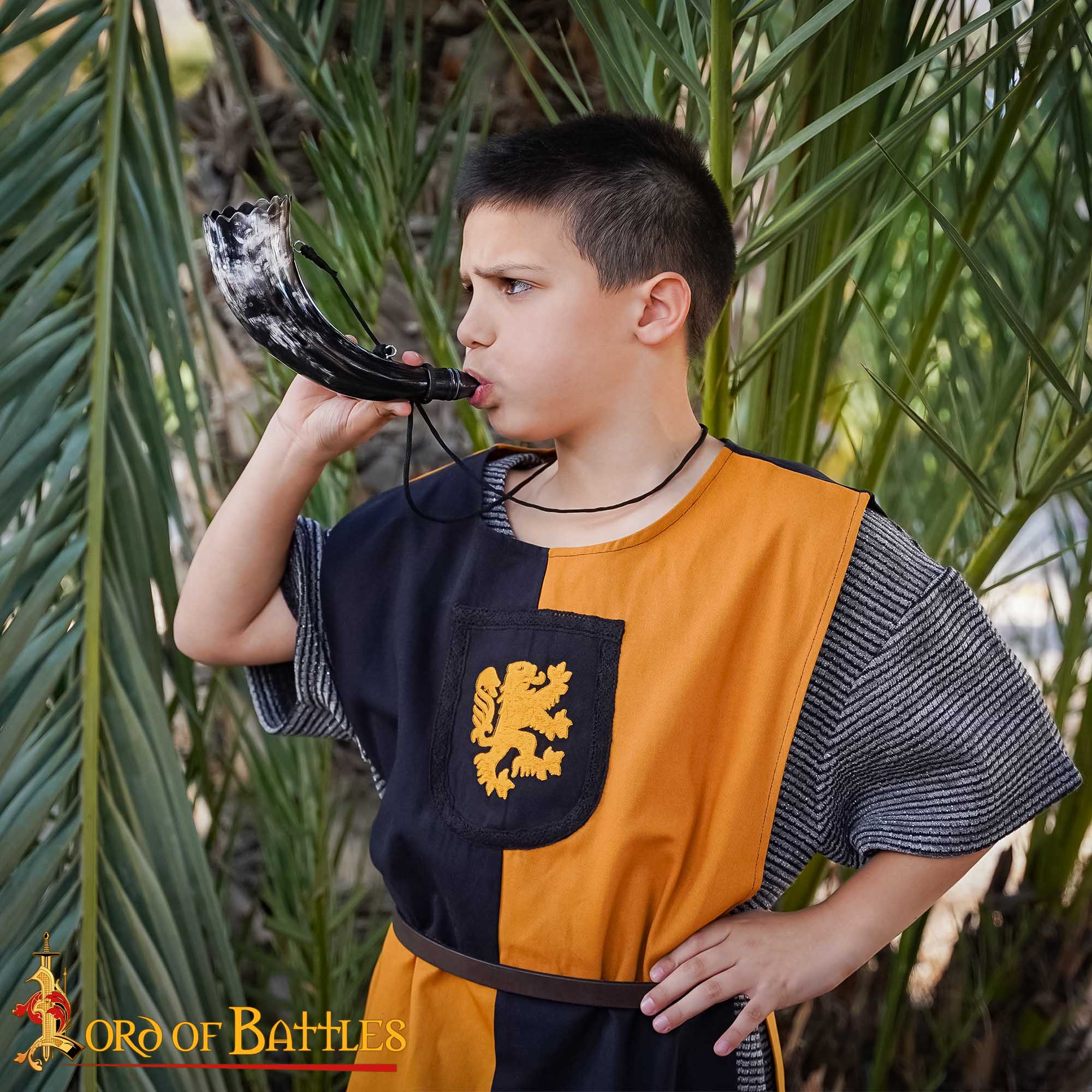 Cuerno Soplador Vikingo Hecho a Mano - Cuerno de Buey Pulido para Caza y Señales con Cuerda de Transporte - Imagen 6