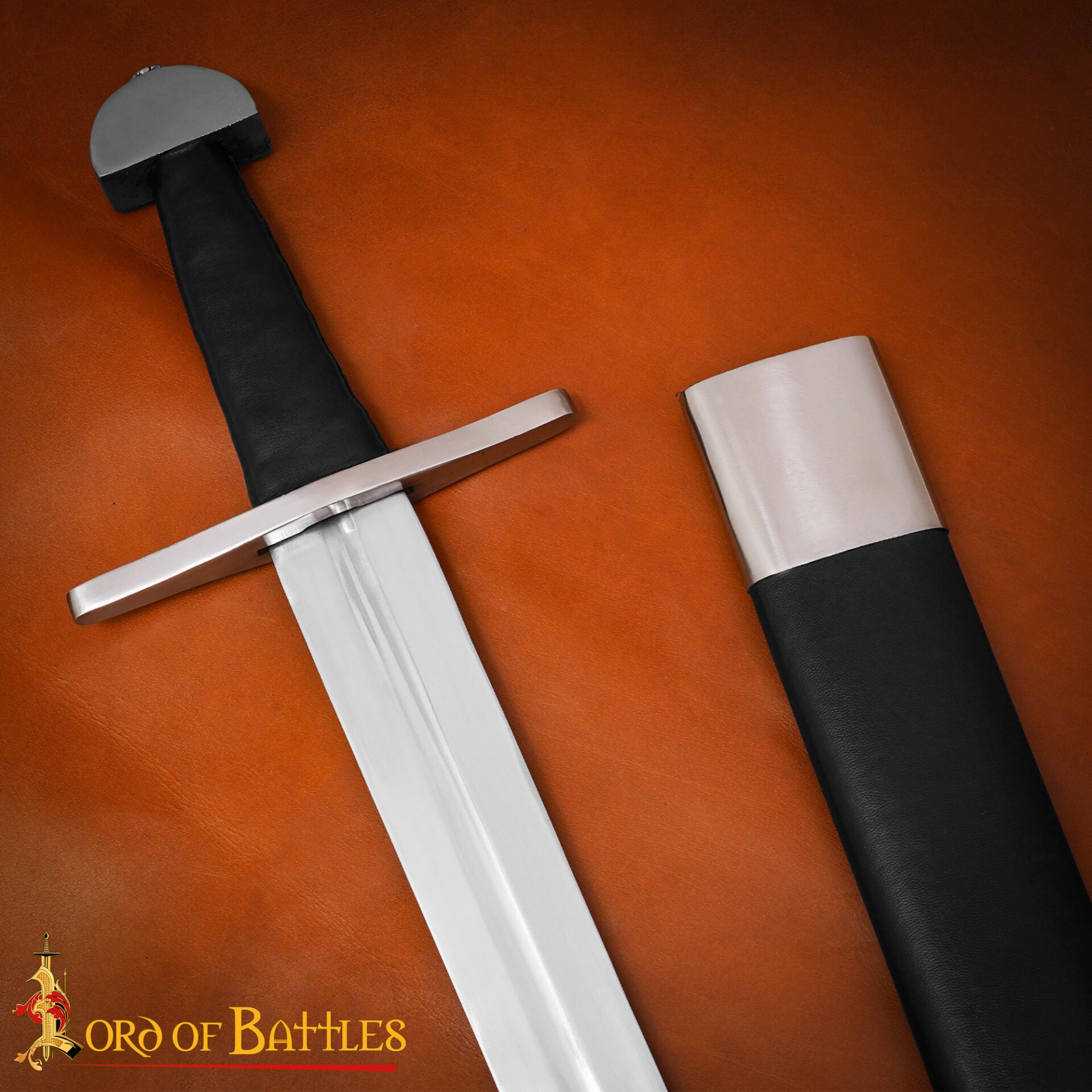 Espada Vikinga Forjada a Mano Tradicionalmente con Vaina - Hoja Funcional de 38 Pulgadas - Imagen 7