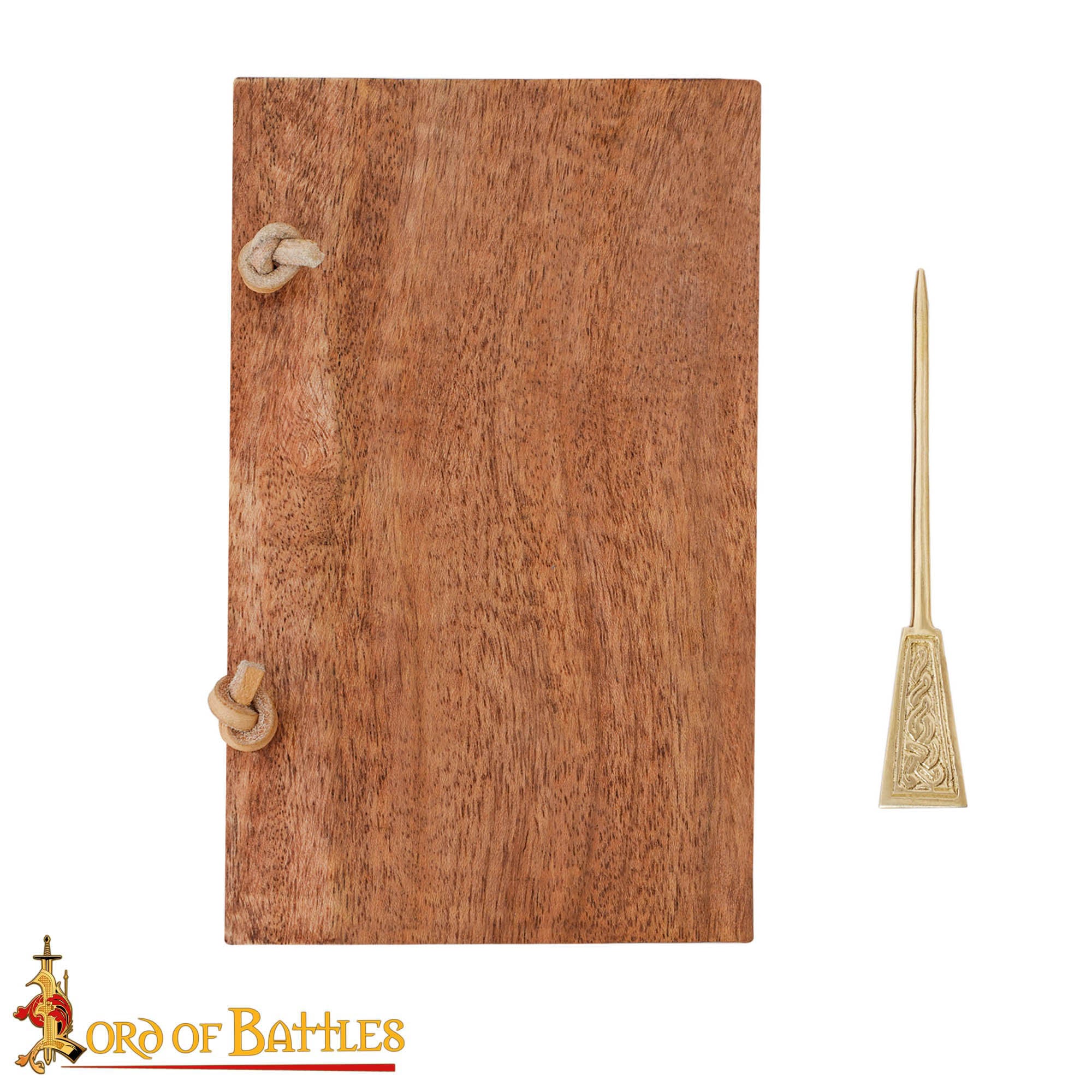 Tabla de Cera Medieval de Madera con Estilete de Latón - Imagen 4