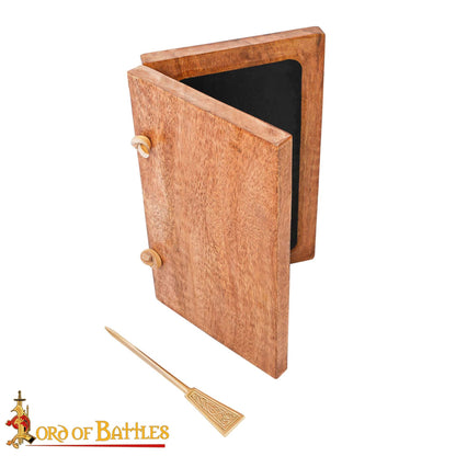 Tabla de Cera Medieval de Madera con Estilete de Latón - Imagen 5