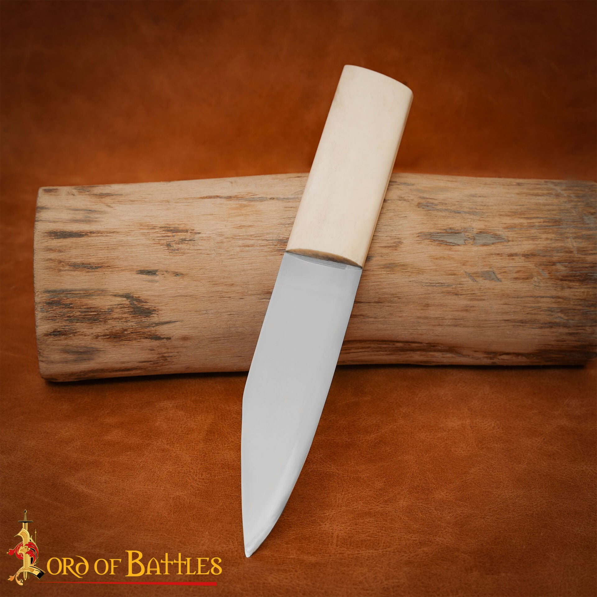 Cuchillo Medieval con Mango de Hueso Auténtico - Imagen 5
