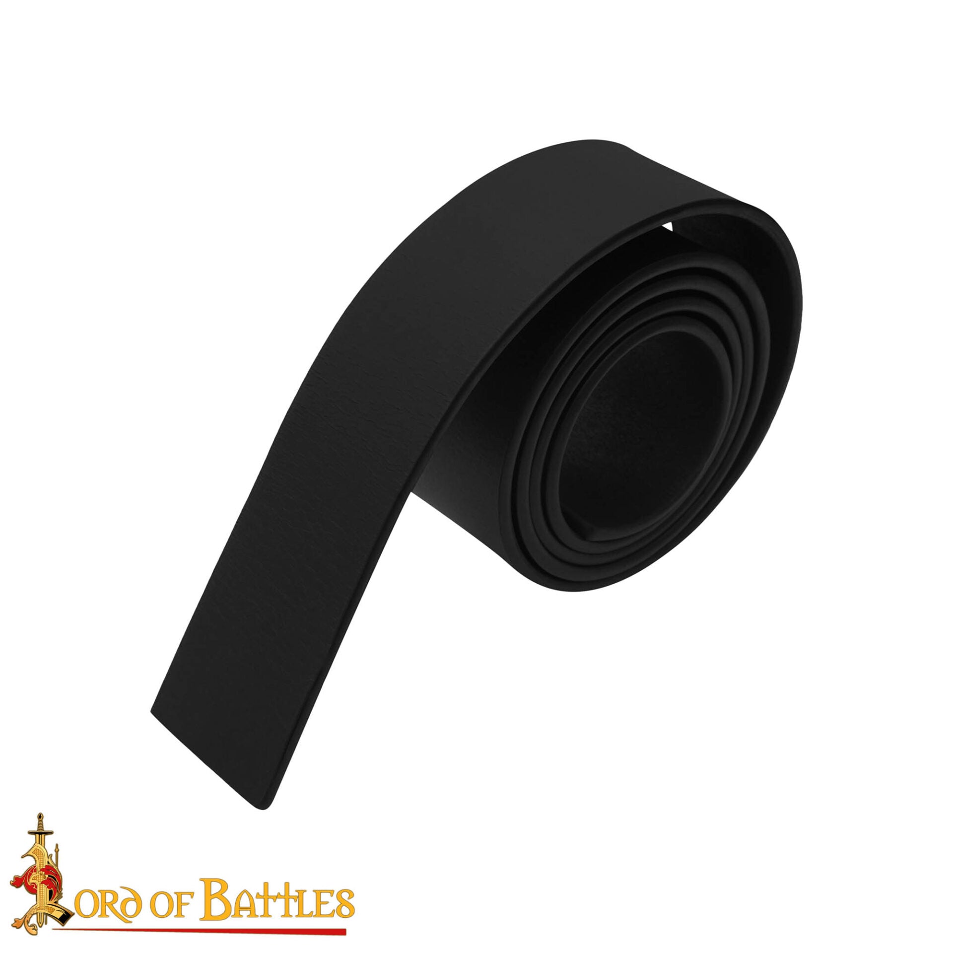 Cinturón Medieval de Cuero Negro Liso | Cinturón de Bricolaje con Hebilla para Estilos Históricos - Imagen 3
