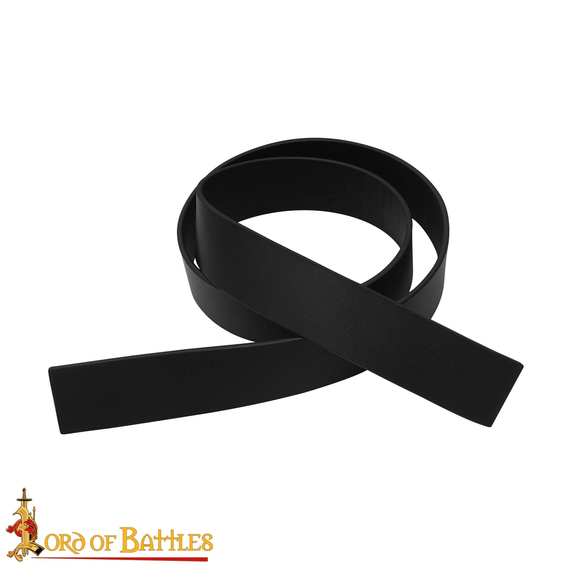 Cinturón Medieval de Cuero Negro Liso | Cinturón de Bricolaje con Hebilla para Estilos Históricos - Imagen 4