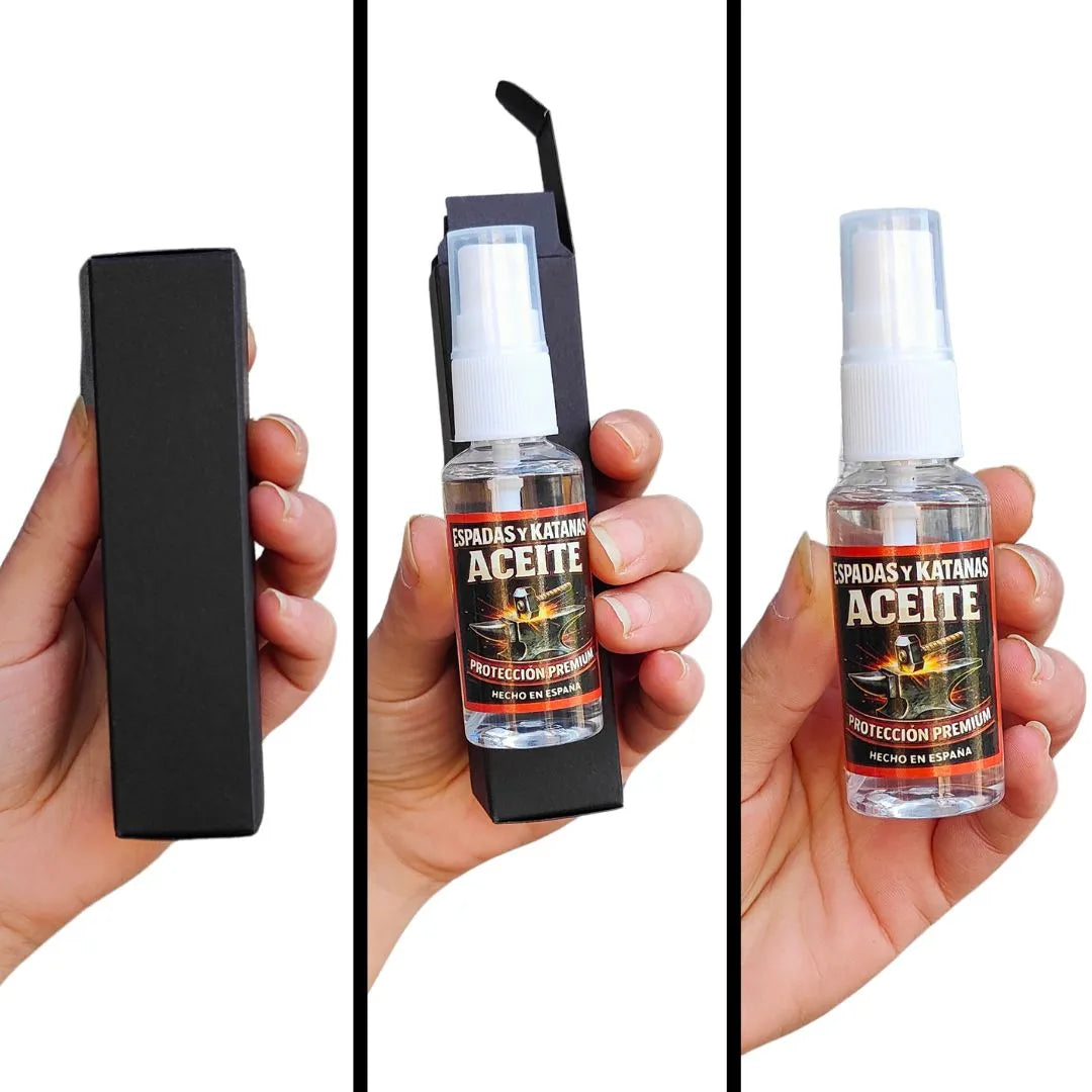 Aceite Premium de Protección para Espadas, Katanas y Armaduras - Espadas y Más
