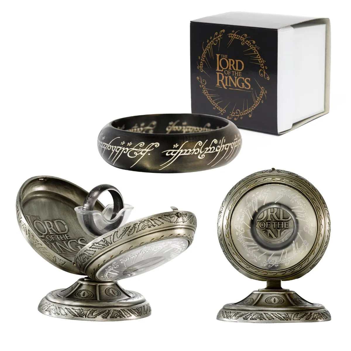 Anillo único acero negro