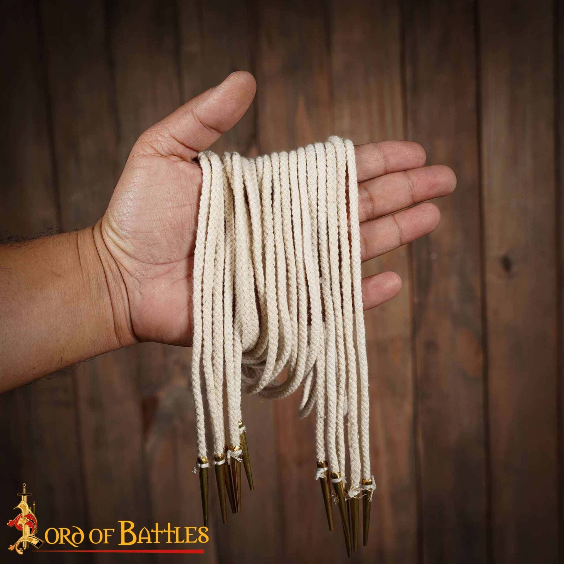 Cordones Medievales Largos de Algodón con Remates de Latón - Juego de 5 para Túnicas, Botas y Prendas de Vestir - Imagen 2