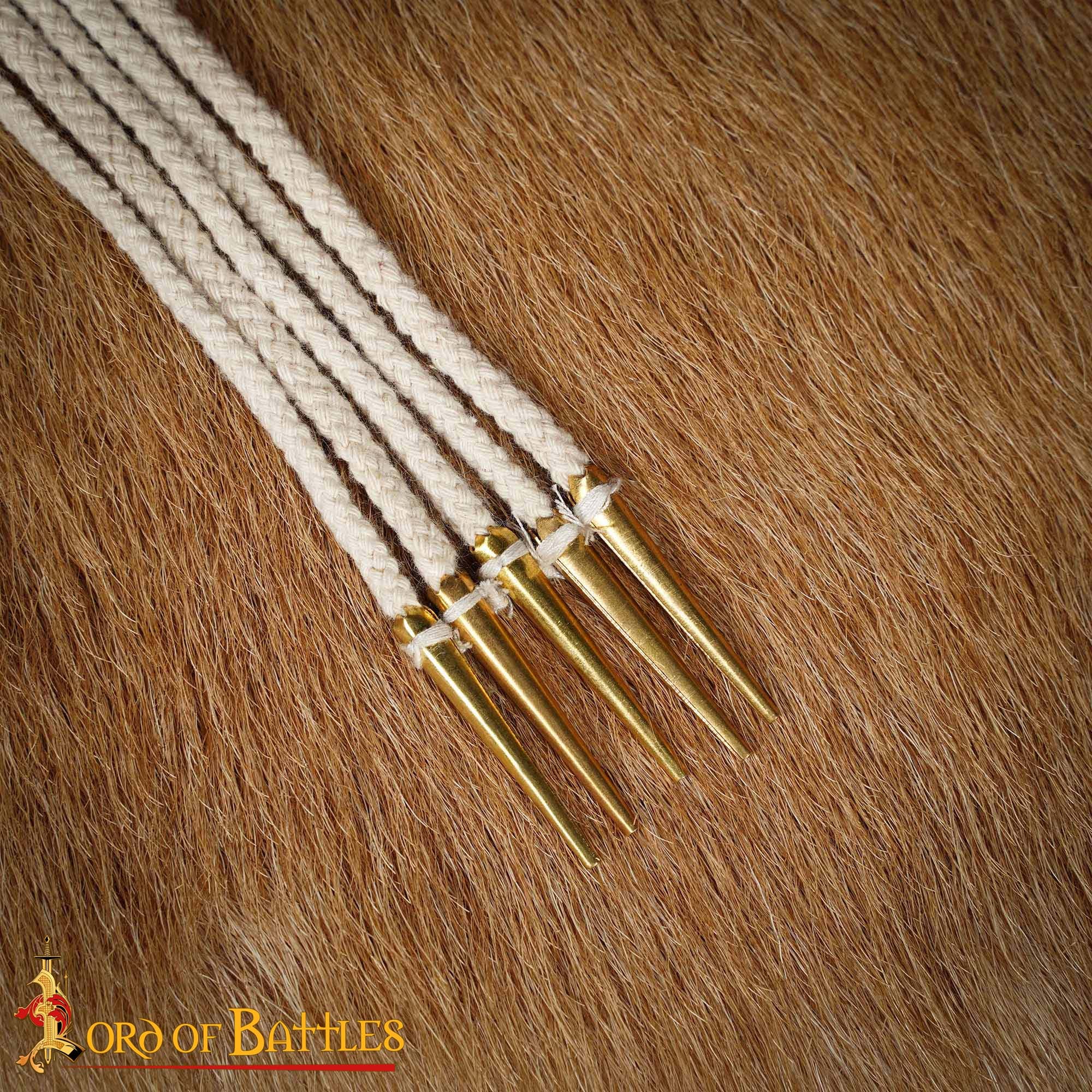 Cordones Medievales Largos de Algodón con Remates de Latón - Juego de 5 para Túnicas, Botas y Prendas de Vestir - Imagen 6