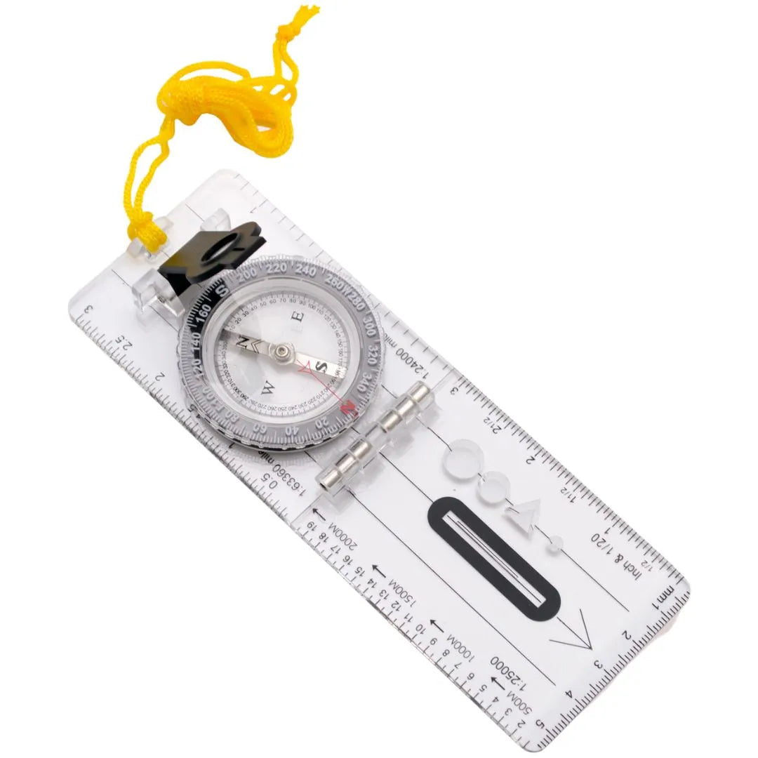 Brújula Cartográfica Transparente con Lupa