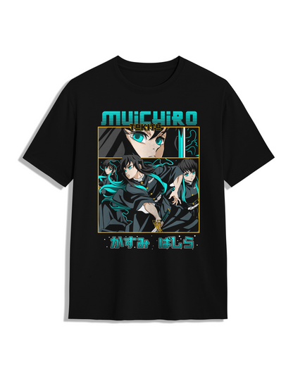 Pacote Katana de Bambu Muichiro Tokito Kimetsu no Yaiba + T-shirt + Katanero 