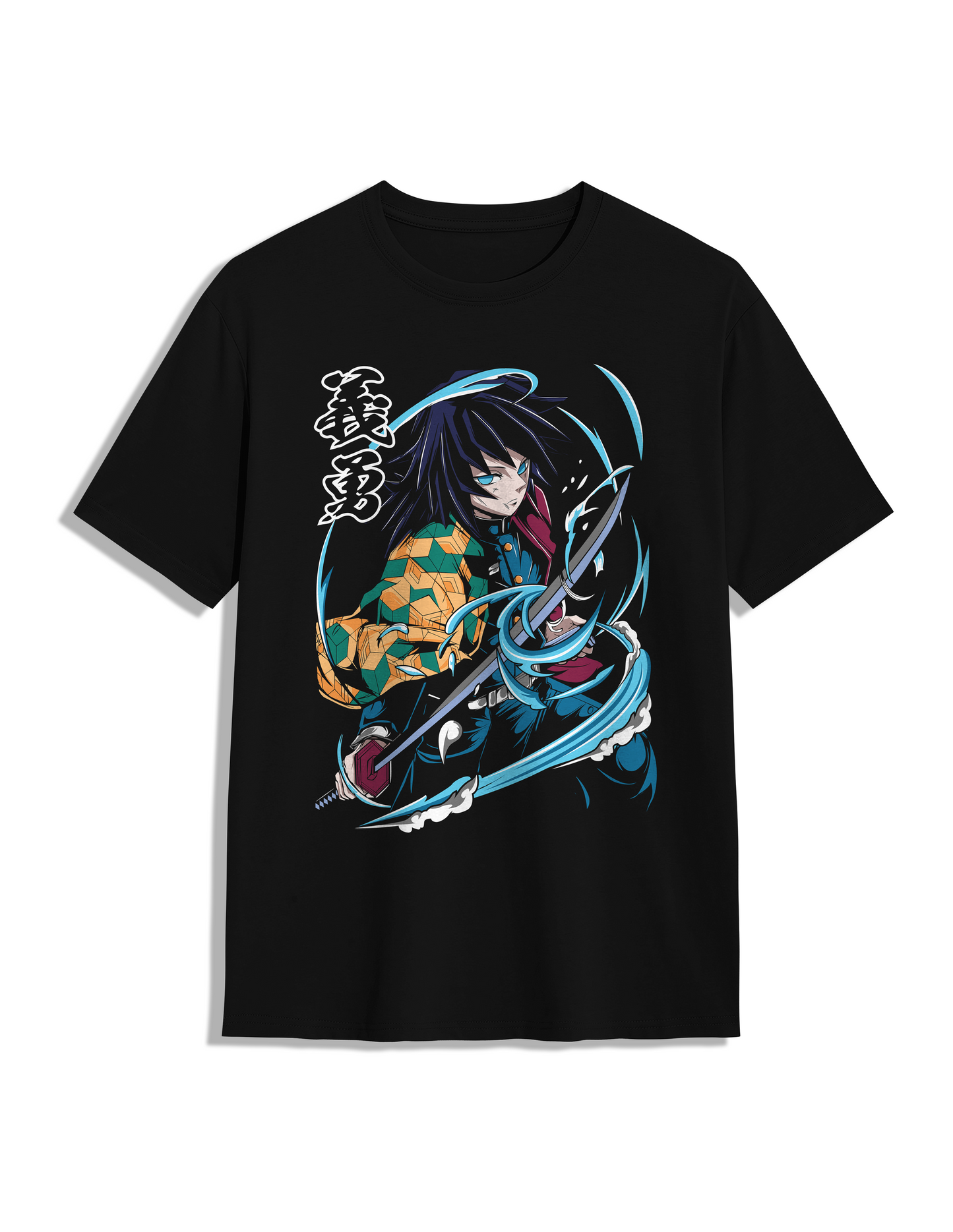 Giyuu Tomioka Kimetsu no Yaiba Bamboo Katana Pack + Tomioka T-shirt + Katana Stand