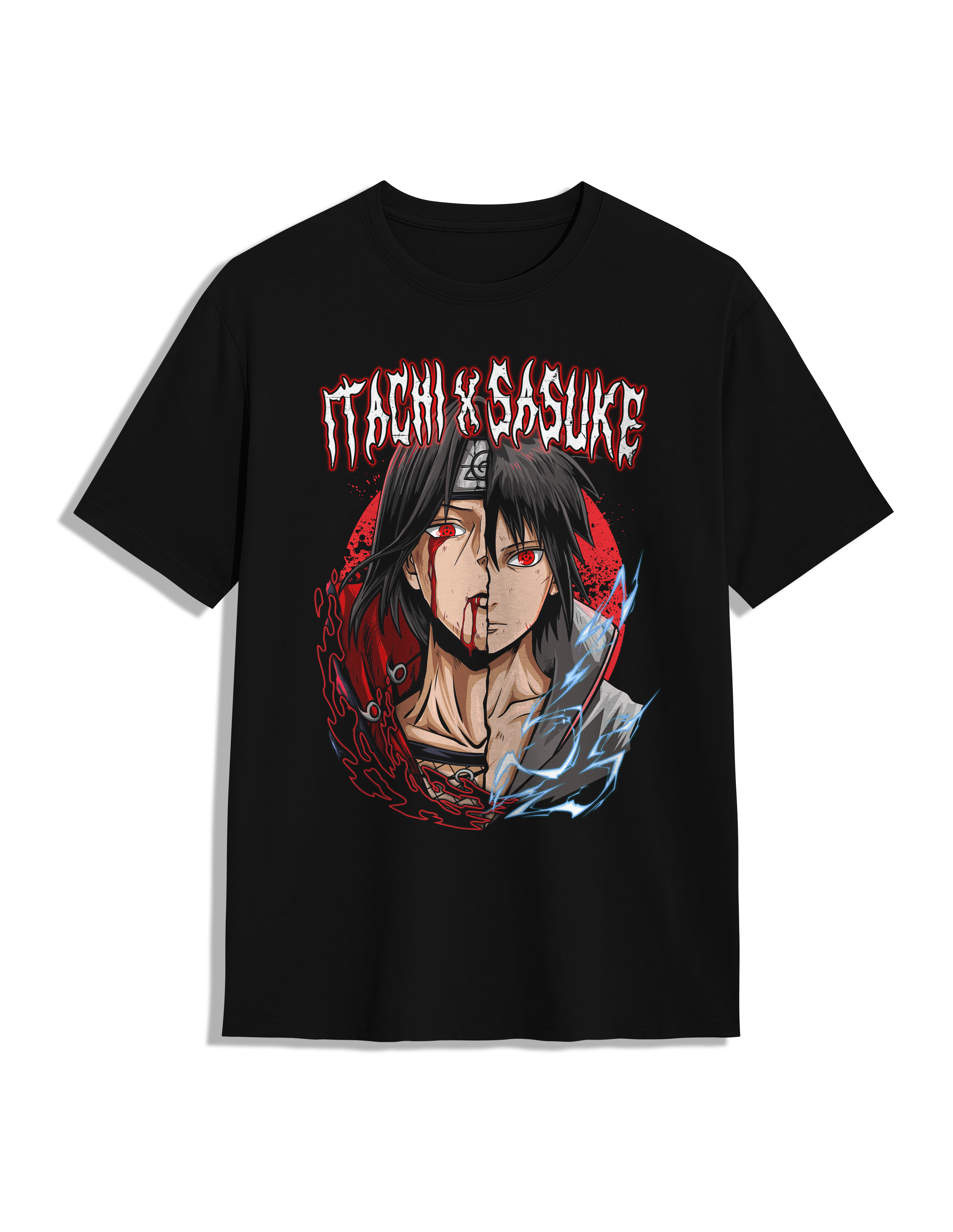 Katana de Bambu Sasuke Uchiha Naruto Pack + T-shirt Sasuke + Katanero de Oferta 