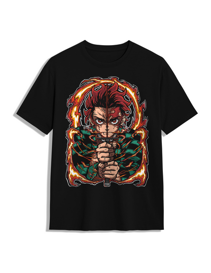 Pack Katana Bambú Tanjiro Kamado Kimetsu no Yaiba + Camiseta Tanjiro + Katanero