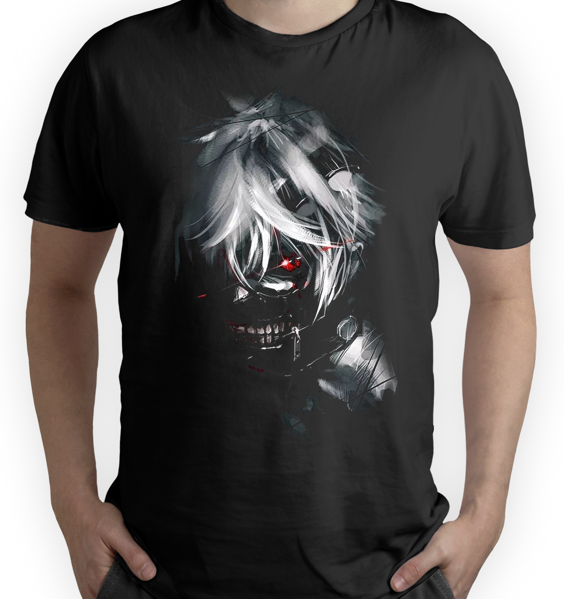 Imagen de Camiseta Kaneki Ken "Tokyo Ghoul" parte de nuestra colección en Espadas y más, sitio oficial.