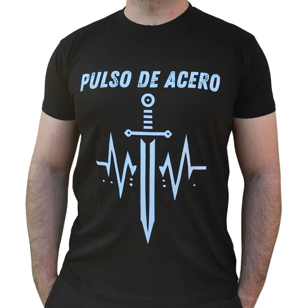 Camiseta Negra "Pulso de Acero"