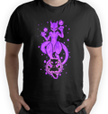 Camiseta Pokemon Mewtwo color negro