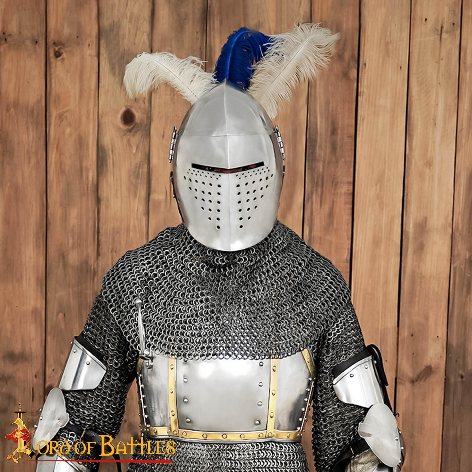 Cota de Malla Aventail - 9mm 16 Gauge High Tensile Wire, Spring Butted Mail - Imagen 2