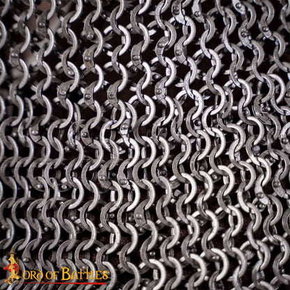 Cofia de Cota de Malla 9 Mm 17 Gauge Acero Dulce Anillo Plano Cúpula Remachado Anillos Sólidos Planos Alternos - Imagen 6