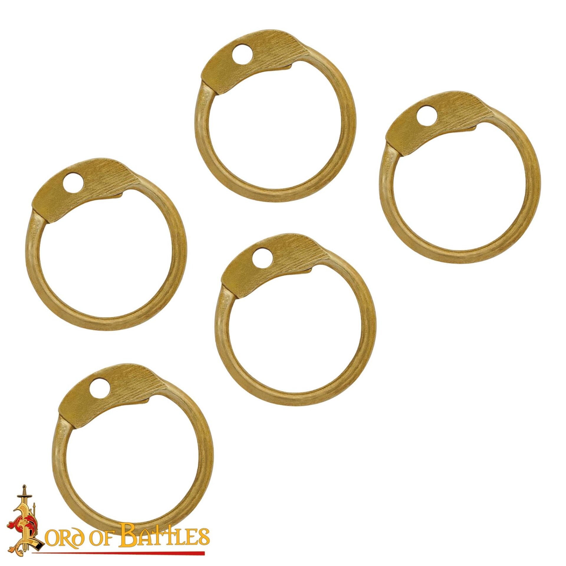 Anillos Redondos de Latón Sueltos con Remaches Redondos - 6mm | Calibre 18 | para Cota de Malla Medieval Remachada - Imagen 5