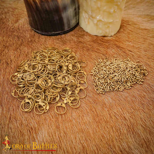 Anillos Redondos de Latón Sueltos con Remaches Redondos - 6mm | Calibre 18 | para Cota de Malla Medieval Remachada - Imagen 1