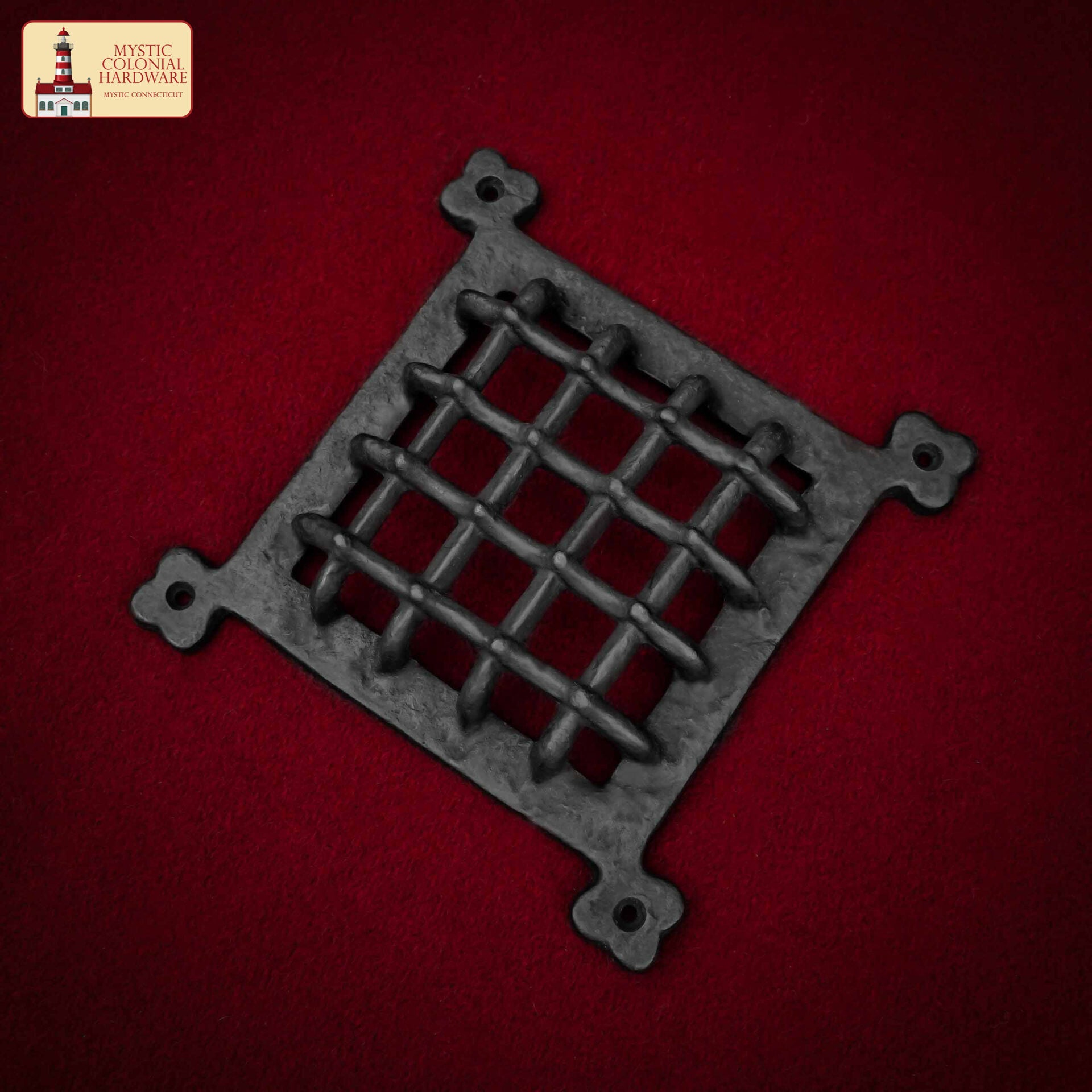 Rejilla Decorativa de Hierro Fundido Macizo de Mystic Colonial Hardware - Cubierta de Ventilación Rústica para Armarios, Persianas, Puertas y Salidas de Aire - Imagen 1