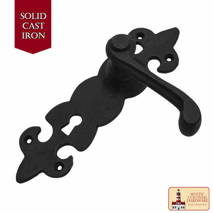 Black Hardware Hierro Grande Juego de Entrada Completo con Juego de Puerta de Palanca Portofino: Tamaño: 7.5" X 2" - Imagen 5