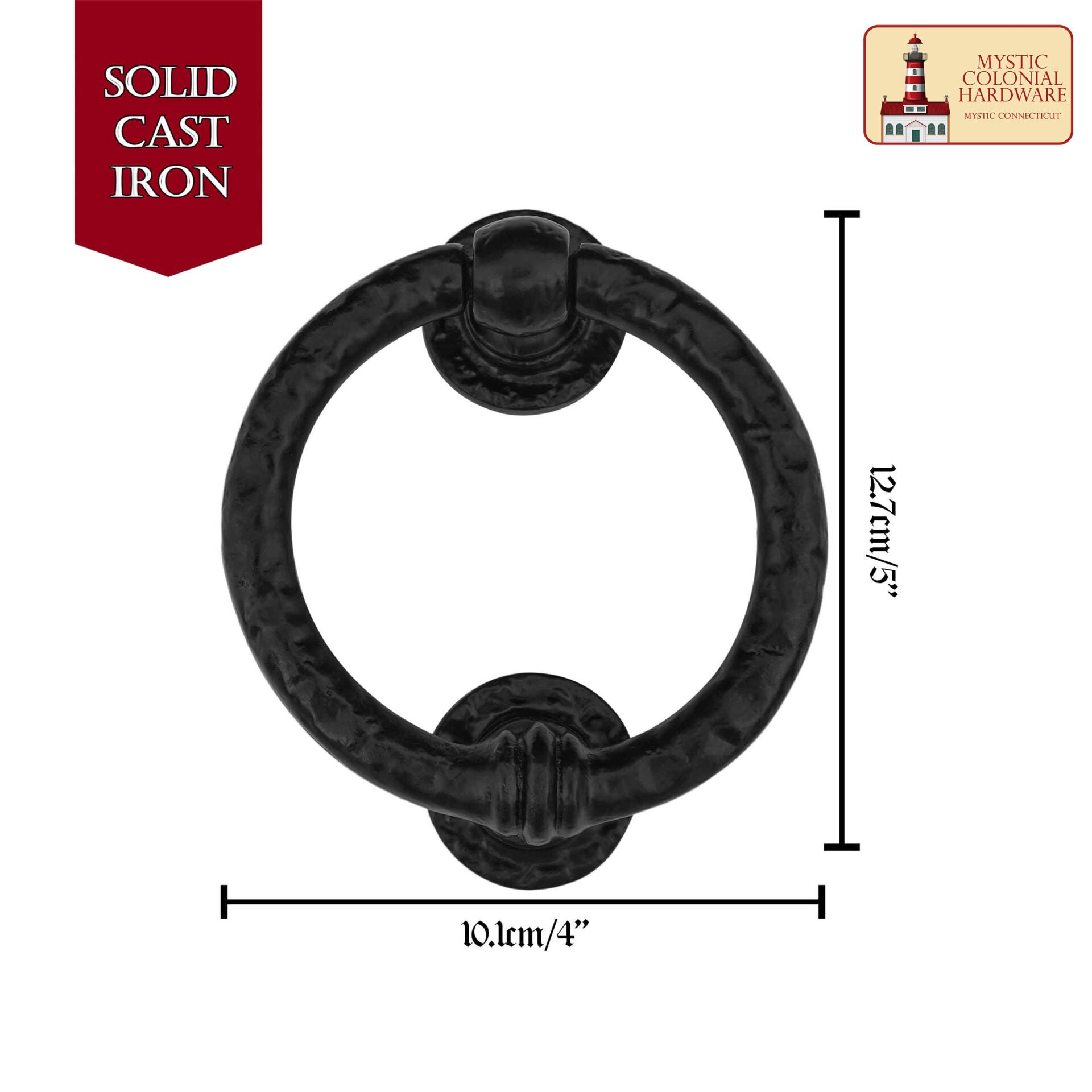 Aldaba Grande de Hierro Fundido para Puerta de Entrada Aldaba Antigua Hecha a Mano - Imagen 3