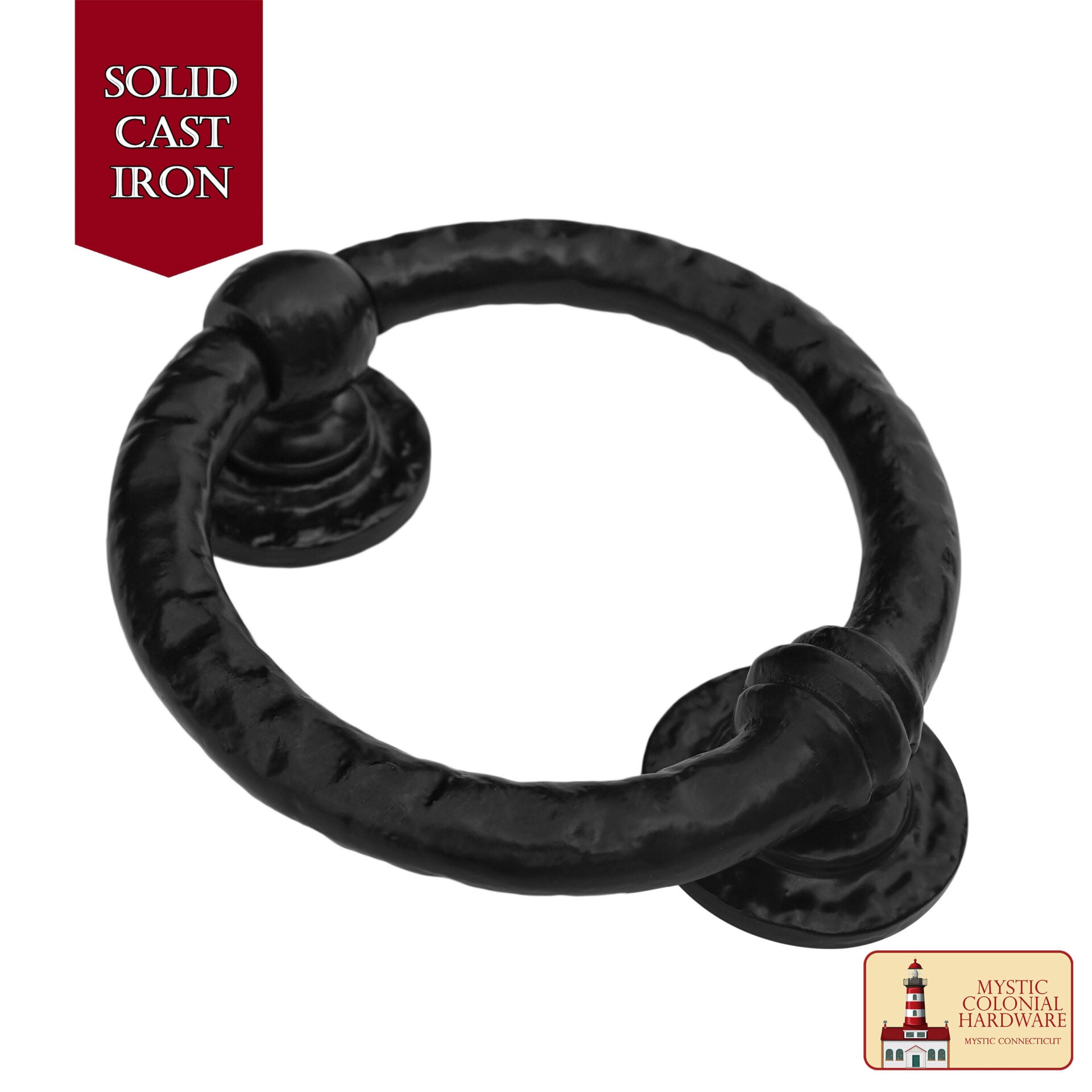 Aldaba Grande de Hierro Fundido para Puerta de Entrada Aldaba Antigua Hecha a Mano - Imagen 4