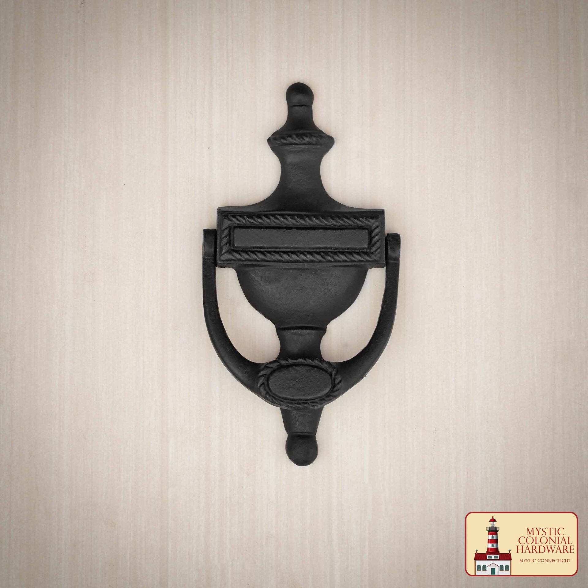 Tradicional Estilo Roped Clásico Frente Puerta Aldaba 8" H X 3.5 W Decorativo Vintage Sólido Antiguo Entrada Puerta Aldaba - Imagen 2