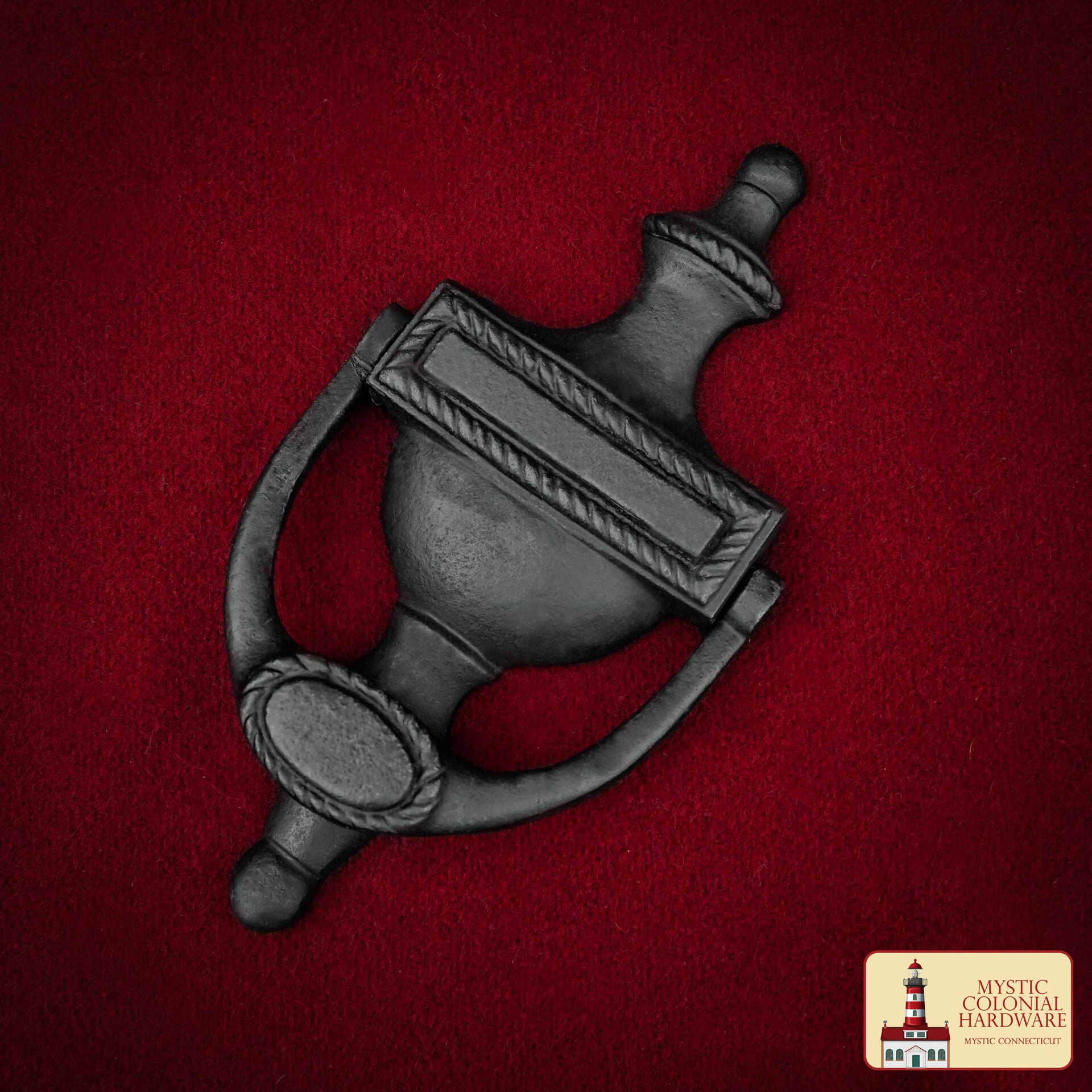 Tradicional Estilo Roped Clásico Frente Puerta Aldaba 8" H X 3.5 W Decorativo Vintage Sólido Antiguo Entrada Puerta Aldaba - Imagen 1