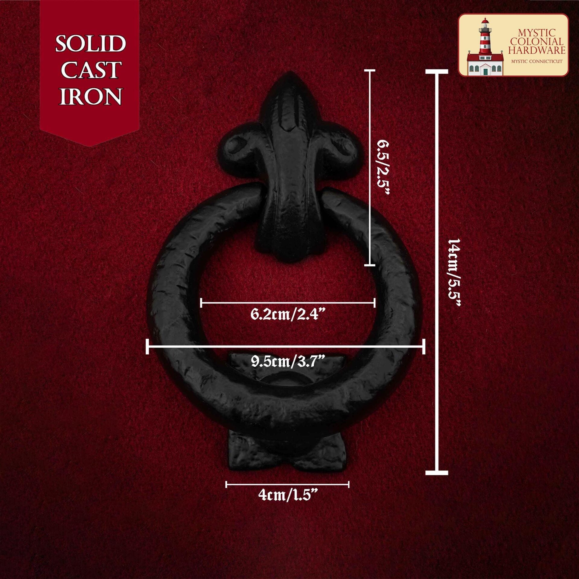 Aldaba de Hierro Fundido para Puerta de Entrada Aldaba Antigua Hecha a Mano - Imagen 3