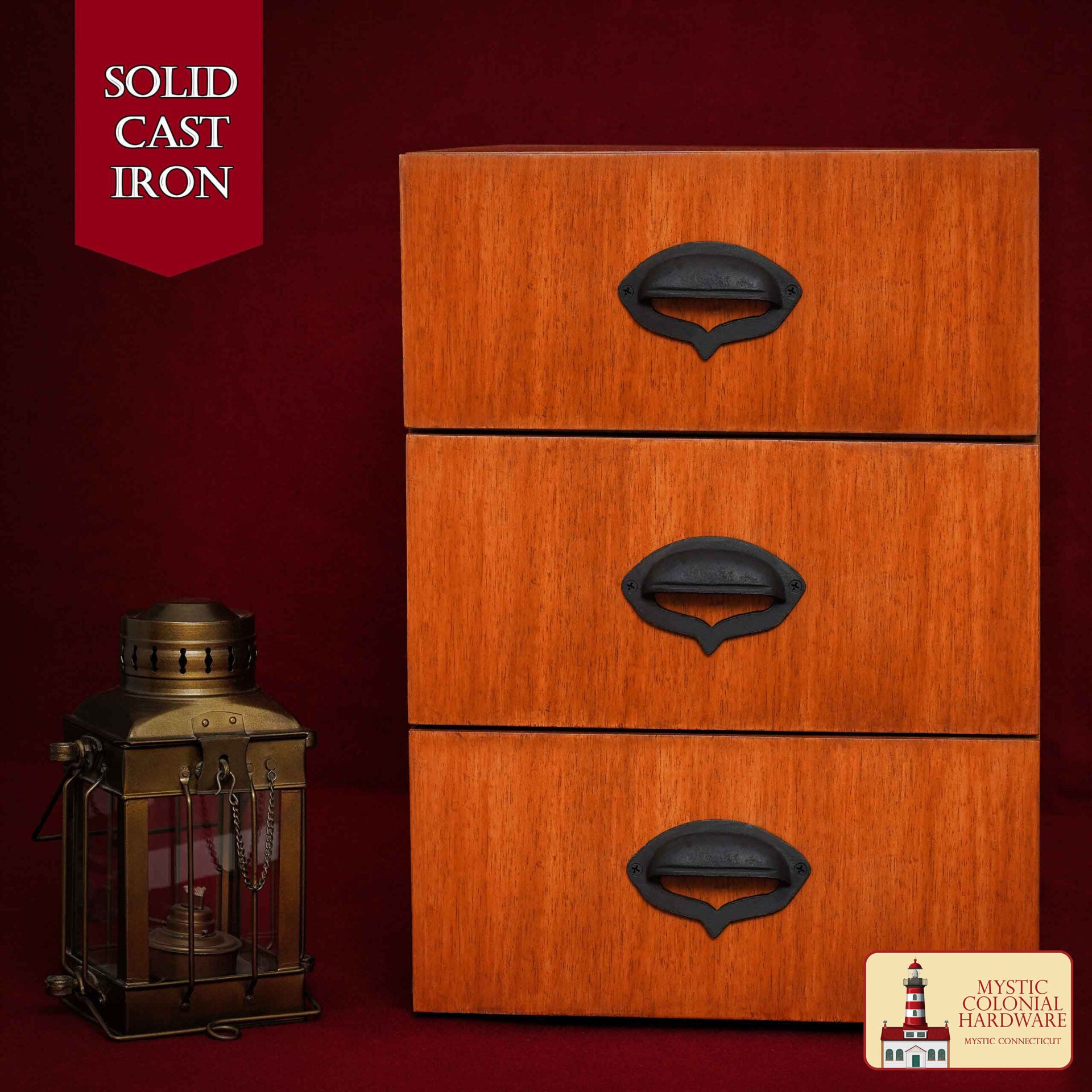 Tiradores de Hierro Fundido Rústico para Cajones: Ideales para Ambientes Victorianos, Coloniales, Retro, Steampunk, Góticos, Barrocos y Medievales, (10.2x6.5) Cm - Imagen 1