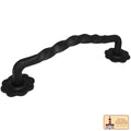 Negro de Hierro Fundido Tirón Manijas 12 "puerta del Gabinete Manijas, Puerta Manija Tire, Barn Door Hardware, Grab Manijas - Imagen 1