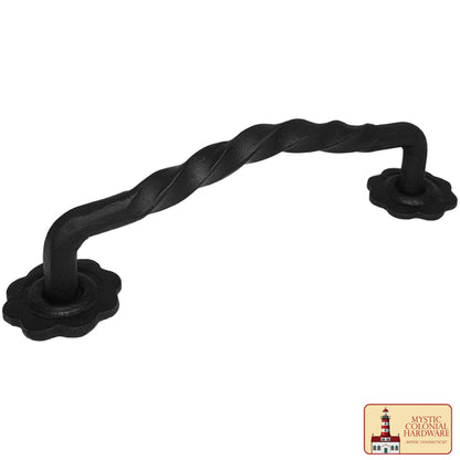 Negro de Hierro Fundido Tirón Manijas 12 "puerta del Gabinete Manijas, Puerta Manija Tire, Barn Door Hardware, Grab Manijas - Imagen 1
