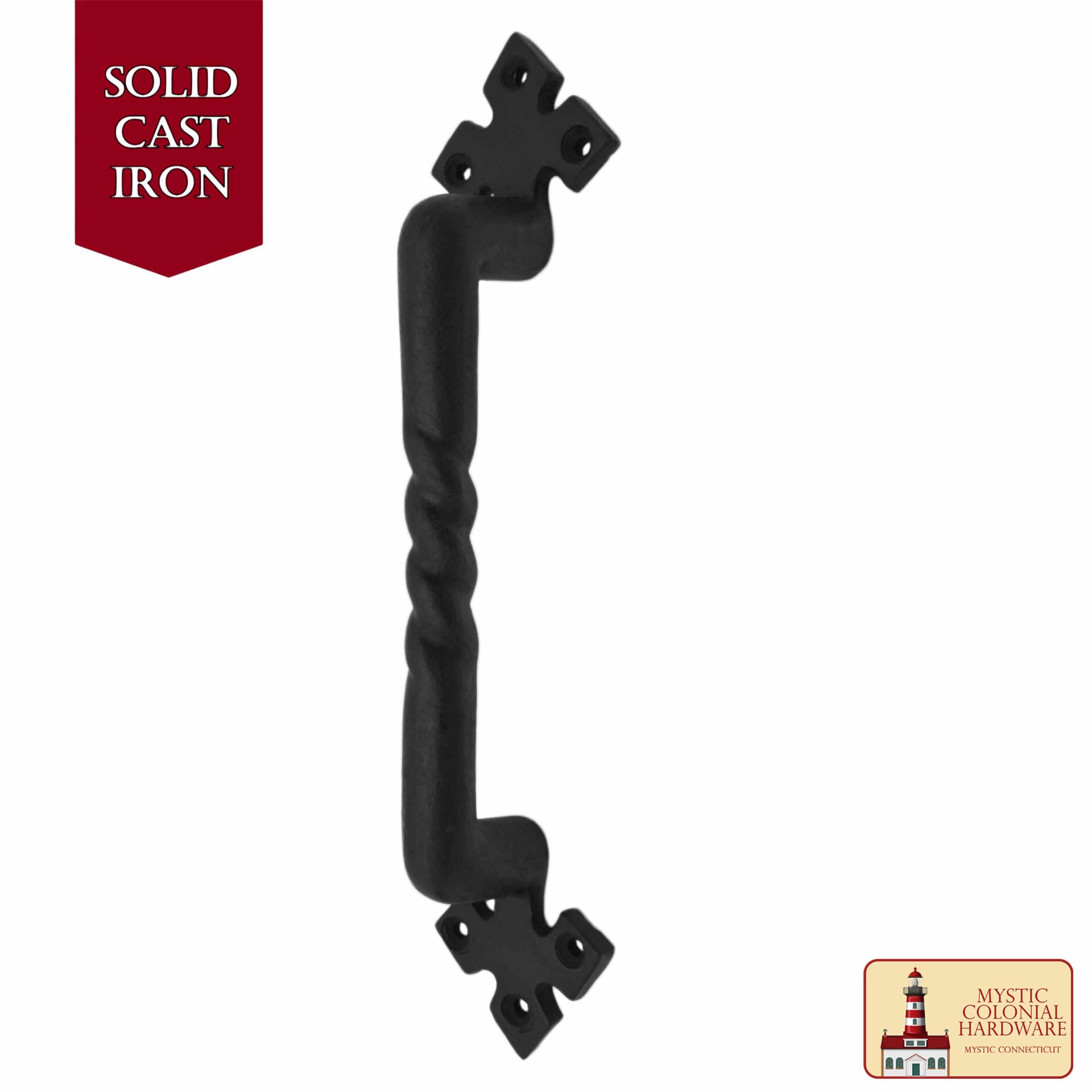 Negro de Hierro Fundido Tirón Manijas 10 Pulgadas - Puerta del Gabinete Manijas, Puerta Manija Tire, Barn Door Hardware, Grab Manijas - Imagen 5