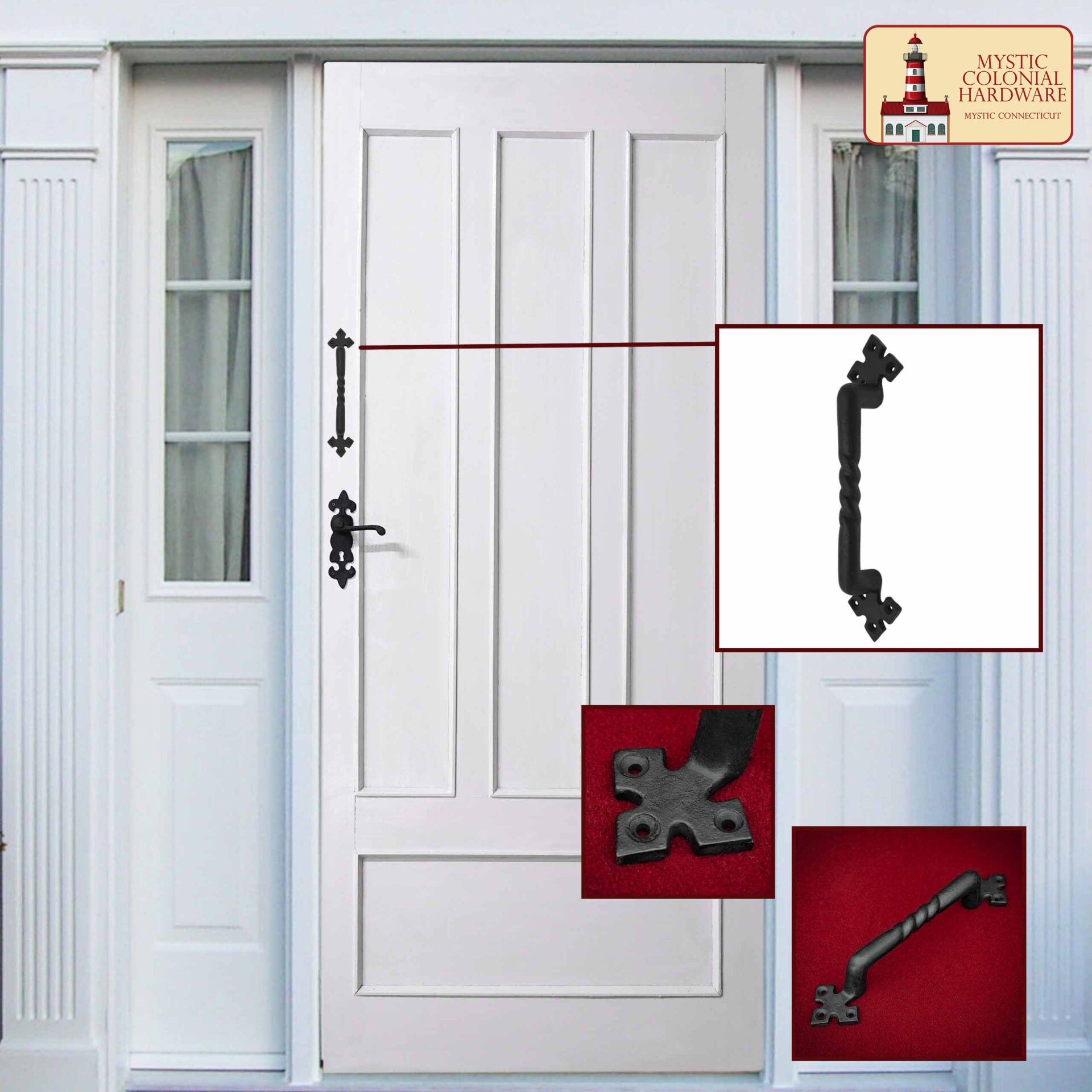 Negro de Hierro Fundido Tirón Manijas 10 Pulgadas - Puerta del Gabinete Manijas, Puerta Manija Tire, Barn Door Hardware, Grab Manijas - Imagen 6