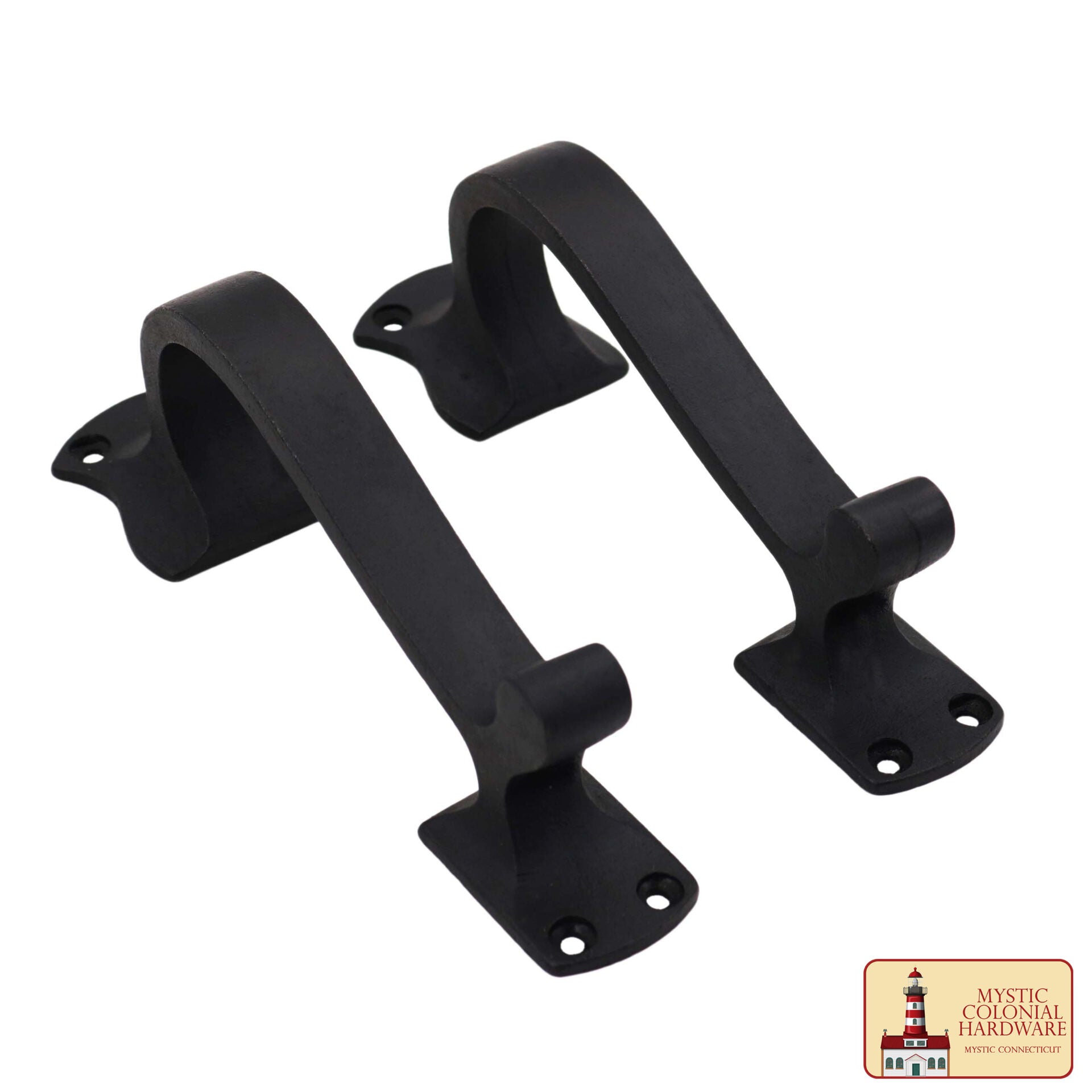 Juego de 2 Tiradores de Puerta de Hierro Fundido: Ideal para Puerta, Puerta de Cobertizo, Ventana, Cerca, Garaje, (16.5x3.8) Cm - Imagen 5