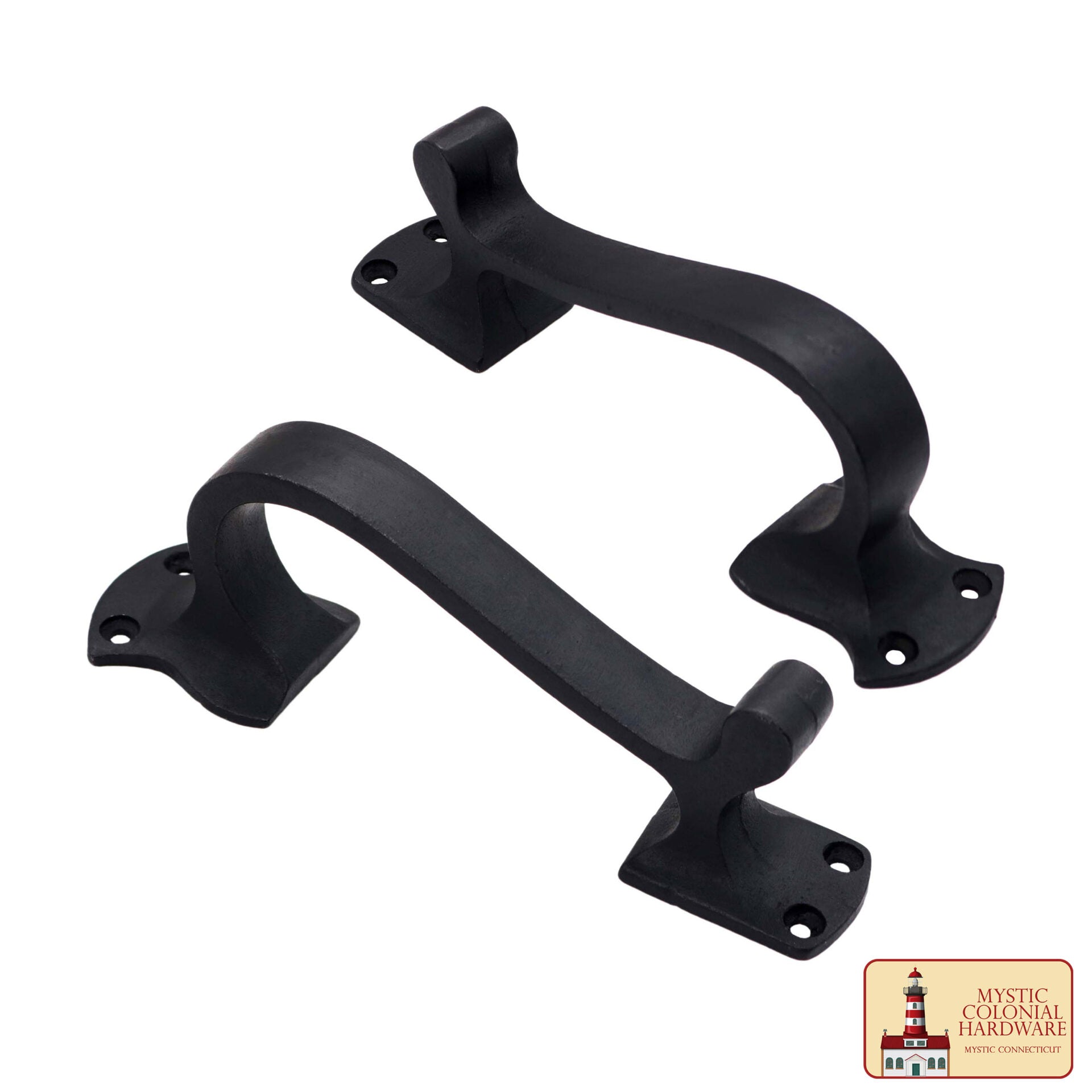 Juego de 2 Tiradores de Puerta de Hierro Fundido: Ideal para Puerta, Puerta de Cobertizo, Ventana, Cerca, Garaje, (16.5x3.8) Cm - Imagen 1