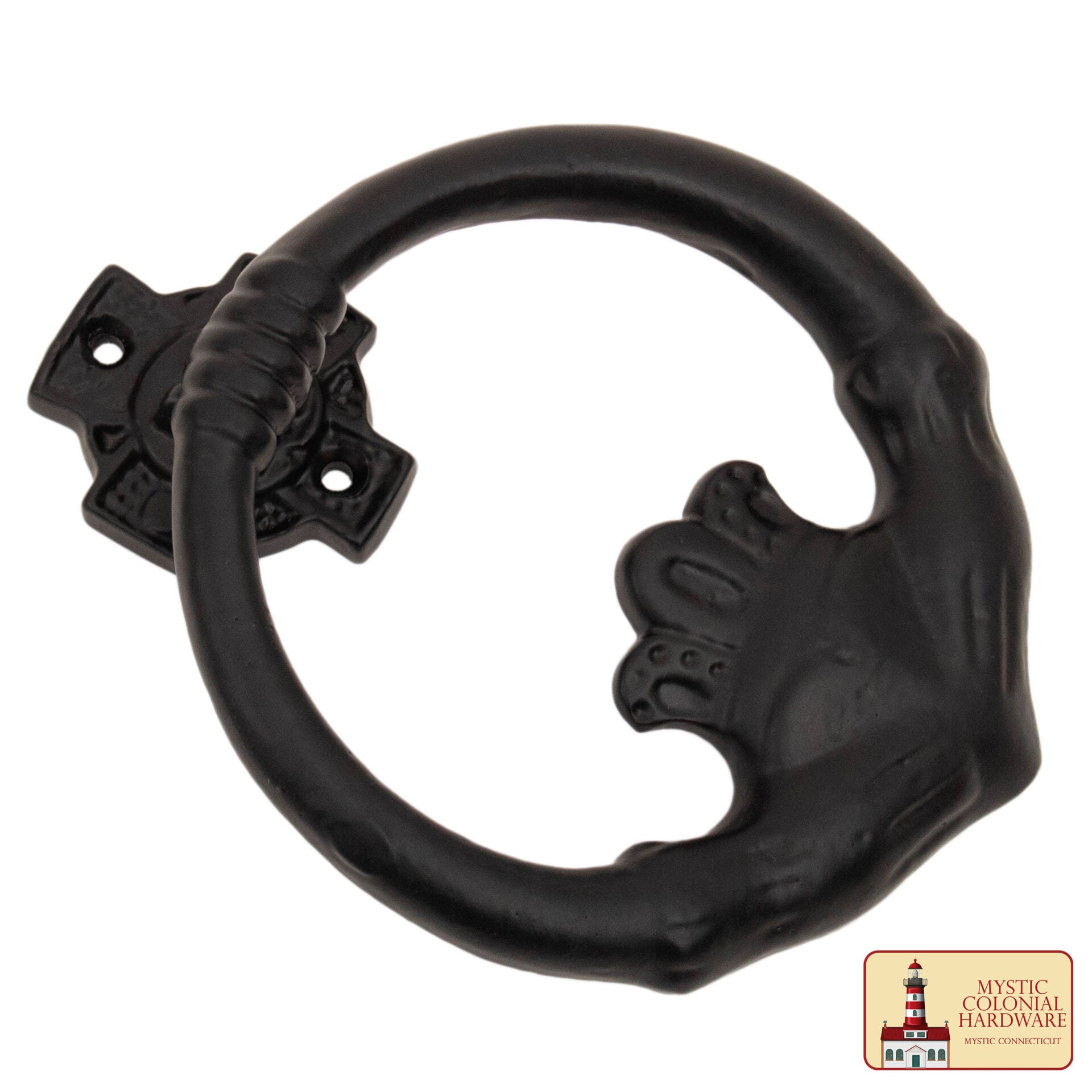 Claddagh Aldaba de Hierro Forjado Macizo Victoriana, Colonial, Retro, Steampunk, Gótica, Barroca Medieval - Imagen 4