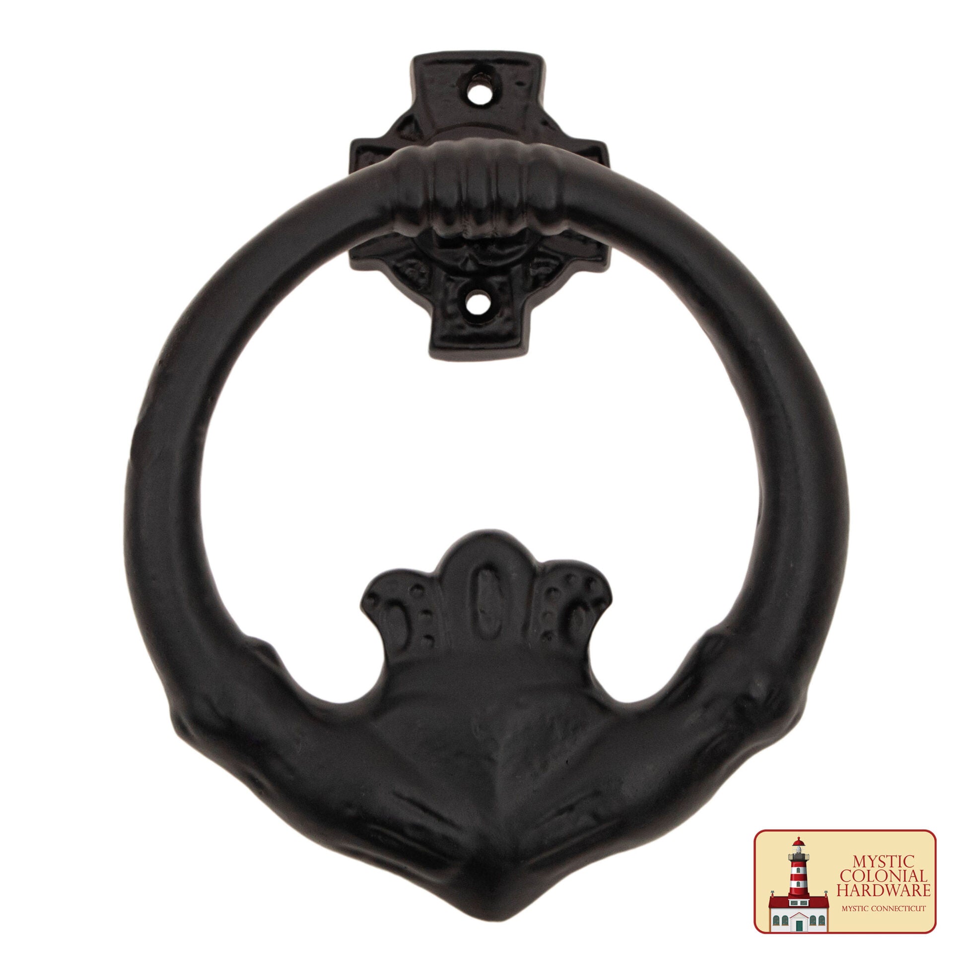 Claddagh Aldaba de Hierro Forjado Macizo Victoriana, Colonial, Retro, Steampunk, Gótica, Barroca Medieval - Imagen 5