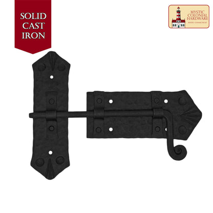 Pestillo de la Puerta de Hierro Negro Flip Pestillos, Heavy Duty Hierro Fundido Gota Pestillo, para la Antigua Granja Cobertizo del Gabinete Obturador Antiguo Privacidad Puerta de Hardware - Imagen 2
