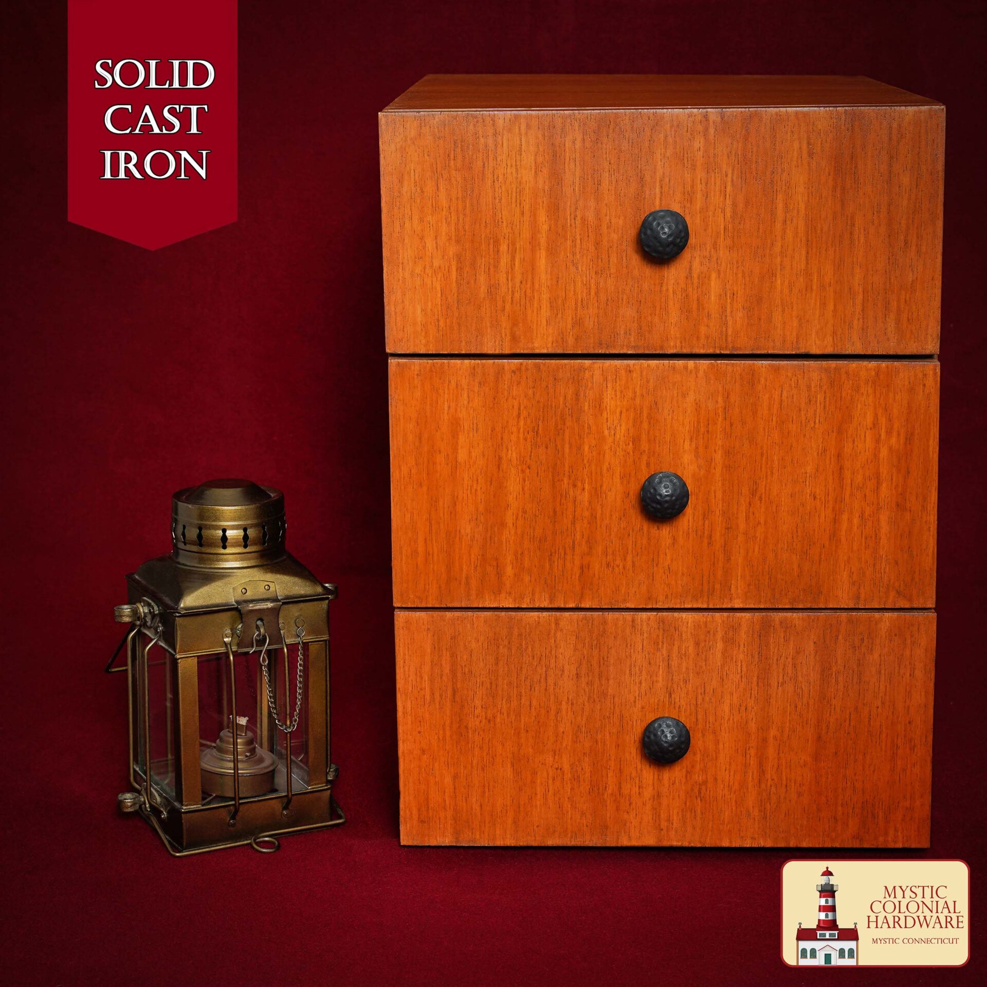 Pomo Redondo de Hierro Forjado a Mano - 1 1/4 Pulgadas de Diámetro (juego de 4) - Imagen 2