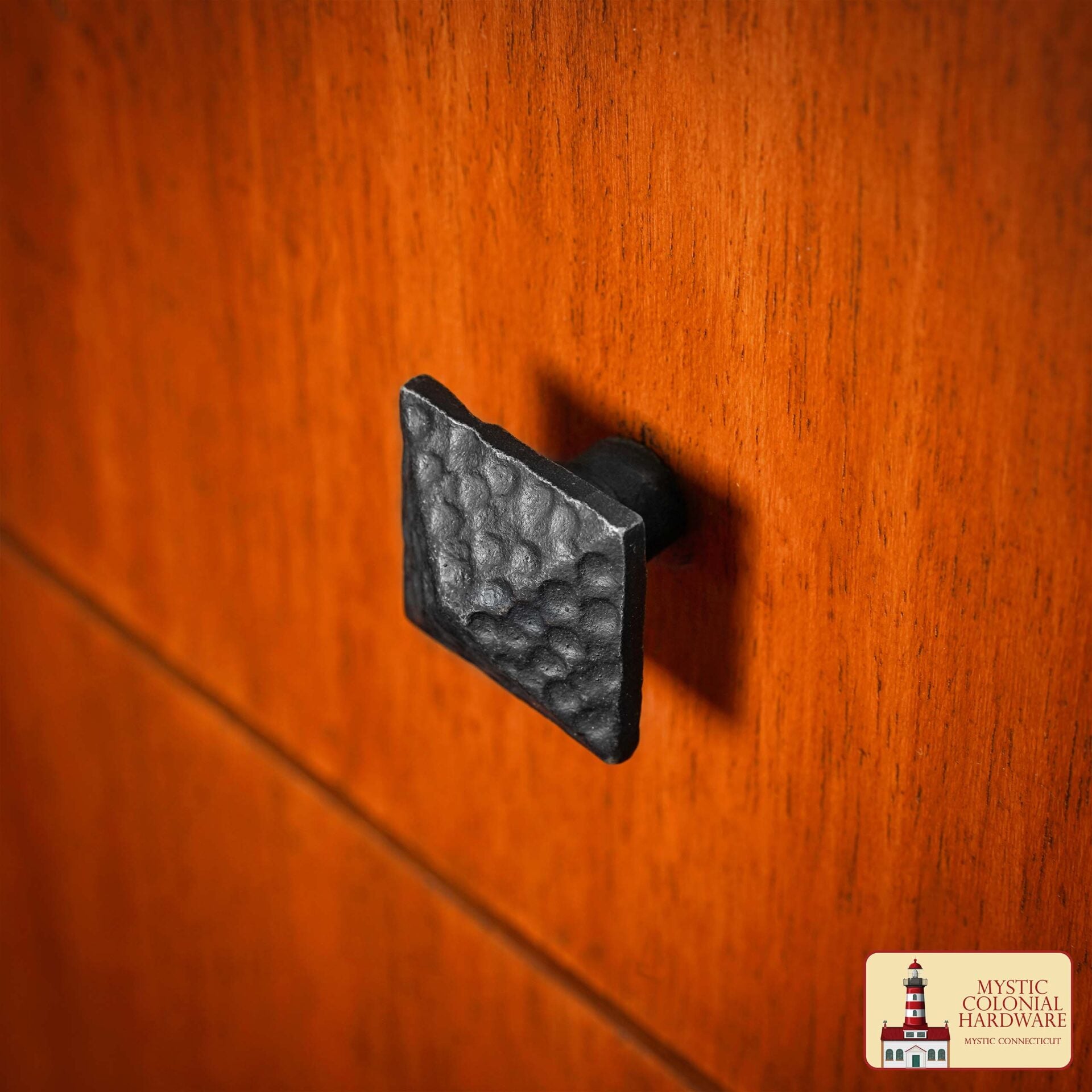 Pomo Cuadrado de Hierro Forjado a Mano - 1 1/4 Pulgadas de Diámetro - Imagen 6