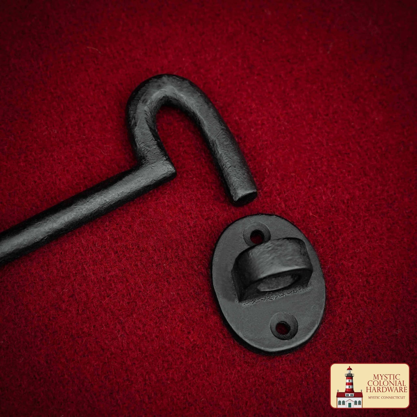 Hierro Forjado Negro Cabina Gancho Ojo 5" Largo Grande Decorativo Privacidad Gancho Pestillos para Armario Ventana Cocina Puertas Corredizas o de Granero - Imagen 5