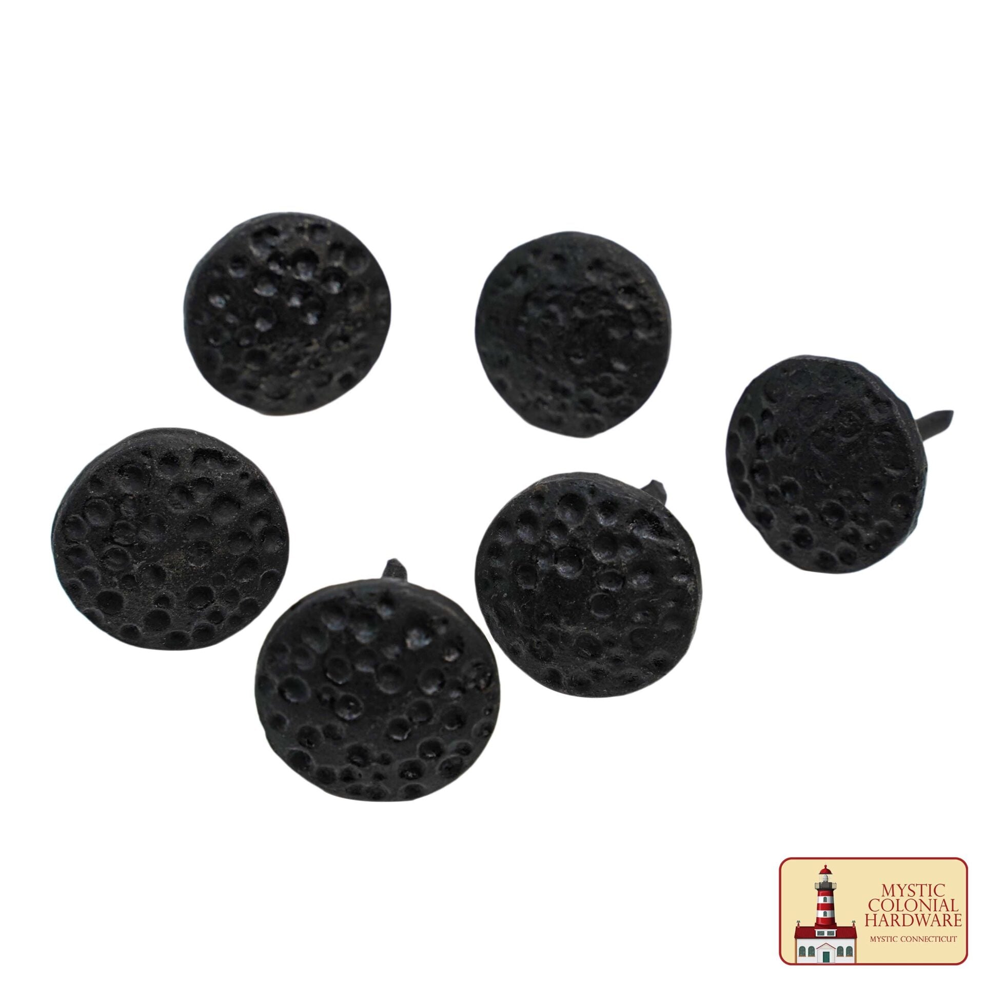 Clavos Clavos Decorativos Redondos Largos de Hierro, Forjados a Mano, Acabado Ennegrecido con Aceite Natural, Juego de 6 Piezas - Imagen 4