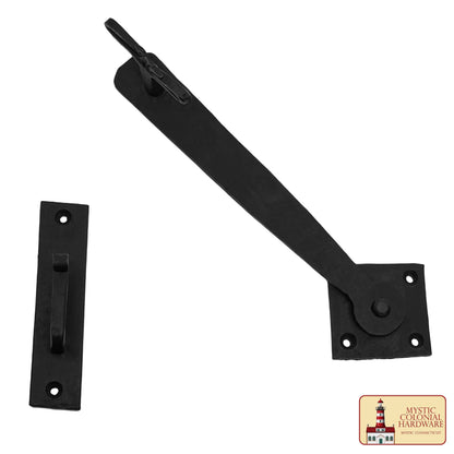 9 Pulgadas de Hierro Pestillo de la Puerta Negro Flip Pestillos, Heavy Duty Fundición de Hierro Gota Pestillo, para la Antigua Granja Granero Gabinete Obturador Privacidad Antigua Puerta de Hardware - Imagen 5