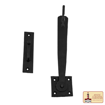 9 Pulgadas de Hierro Pestillo de la Puerta Negro Flip Pestillos, Heavy Duty Fundición de Hierro Gota Pestillo, para la Antigua Granja Granero Gabinete Obturador Privacidad Antigua Puerta de Hardware - Imagen 6
