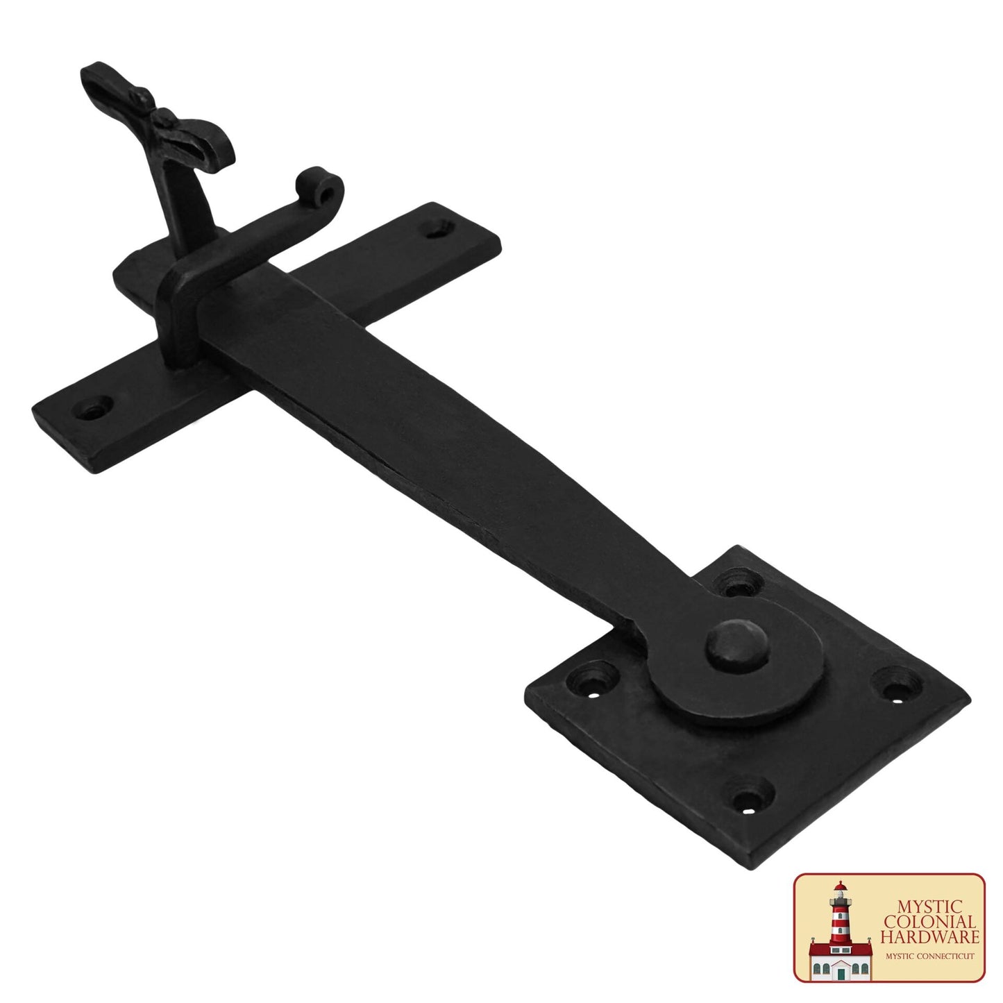 9 Pulgadas de Hierro Pestillo de la Puerta Negro Flip Pestillos, Heavy Duty Fundición de Hierro Gota Pestillo, para la Antigua Granja Granero Gabinete Obturador Privacidad Antigua Puerta de Hardware - Imagen 1