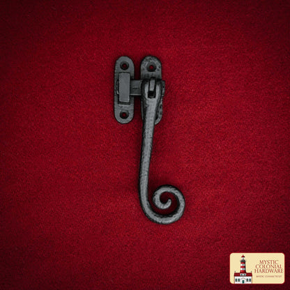 Hierro Fundido Negro Elegante Rizado Reversible Pestillo de la Ventana Abatible, Tamaño: 5.4 "x 2.2" - Imagen 5